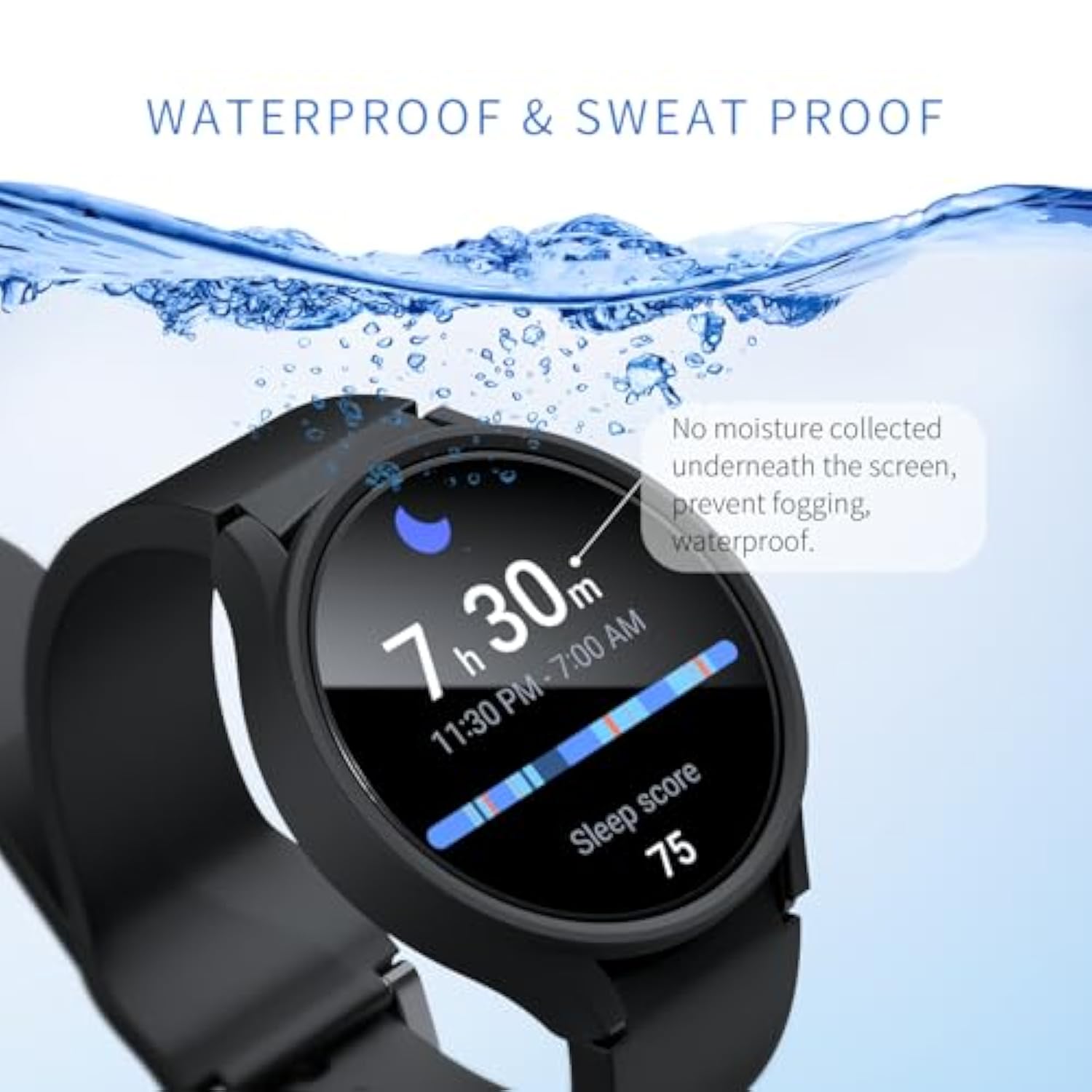 6+6 Pack Samsung Galaxy Watch 7 44mm Case & Screen Protector Anti-Fog Glass
