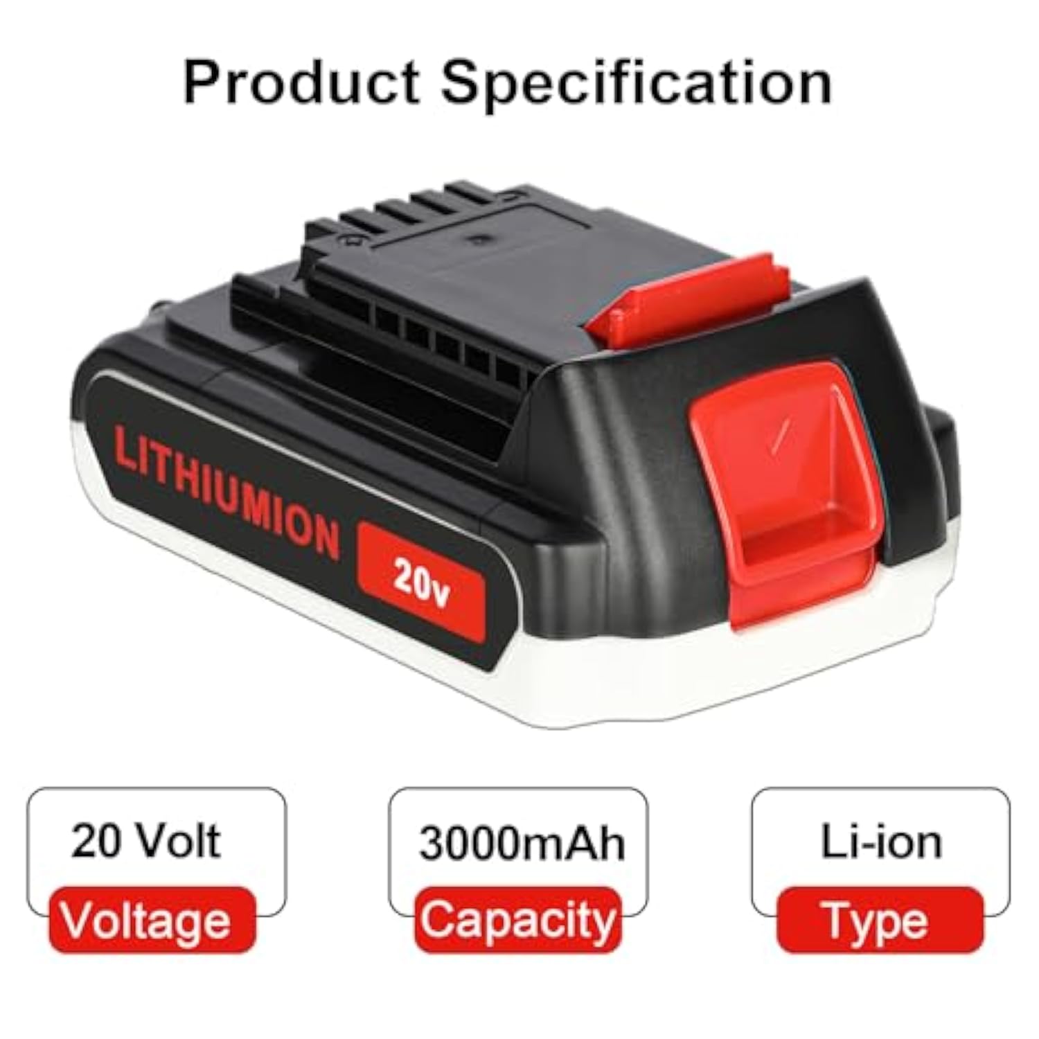2 Packs 3000Mah Replace Battery Compatible For Black And Decker 20V Lithium Battery Lb20 Lbx20, For Black+Decker Lbxr20 Decker Battery For Black & Decker 20 Volt Max Cordless Tools