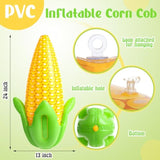 2Pack PVC Corn Balloons - 24" Inflatable Corn Cob for Harvest & Thanksgiving Decor