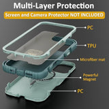 Heavy Duty Green Magnetic Case for iPhone 16