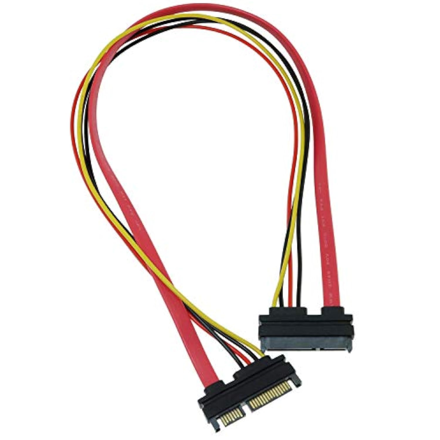 4Pcs 50Cm Sata 22 Pin Female To Sata(7+15) Pin Male Data Power Combo Extension