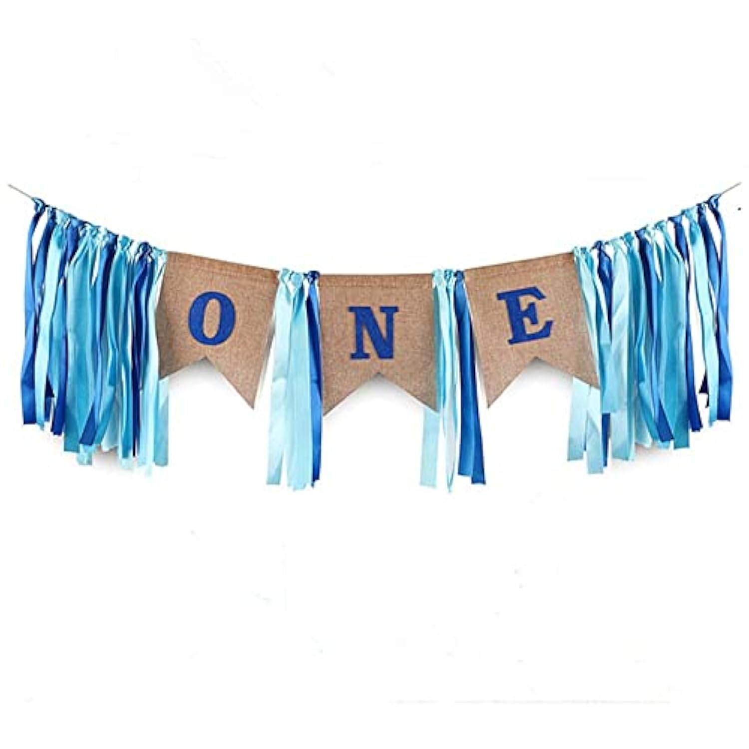 1St Birthday Decorations,Baby Boy'S First Birthday Banner,Burlap Highchair Banner For 1St Baby Birthday Banner Decorations