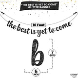 Glitter The Best Is Yet To Come Banner - 10 Feet, No Diy | Gold Congratulations Banner, 2025 Graduation Decorations | Congratulations Decorations For Gold Graduation Decorations 2025