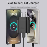 25W Samsung Fast Charger with 10FT Cable for Galaxy S24/S23/S22/Note 20