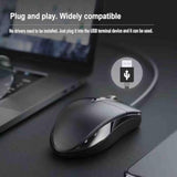 Wired Usb Computer Mouse, Ergonomically Designed, Usb Computer Mouse For Laptops And Personal Computers, Suitable For Offices And Homes (Black, Wired)