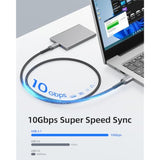 Usb A To Usb C 3.0 Cable, 6 Inch/0.5Ft (2Pack) 10Gbps High Speed Data Transfer, 3A Fast Charging Android Auto Usb C Cable, Compatible With Samsung T7, Galaxy S24 S23 Note 20, Iphone 15 16 Pro Max