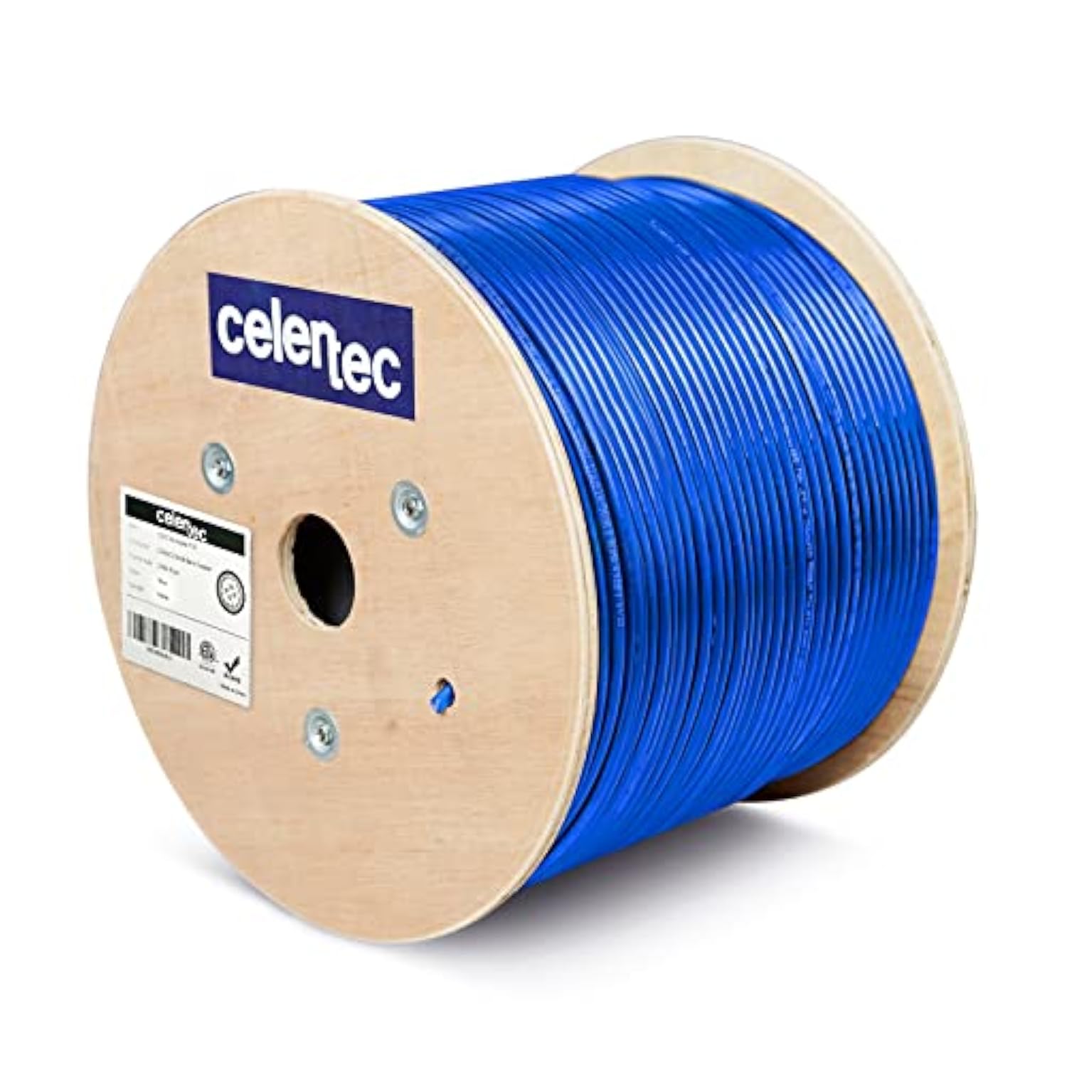 Cat6 Shielded Ethernet Cable, 1000Ft, Ftp (Overall Foil Shield), 23Awg Solid B