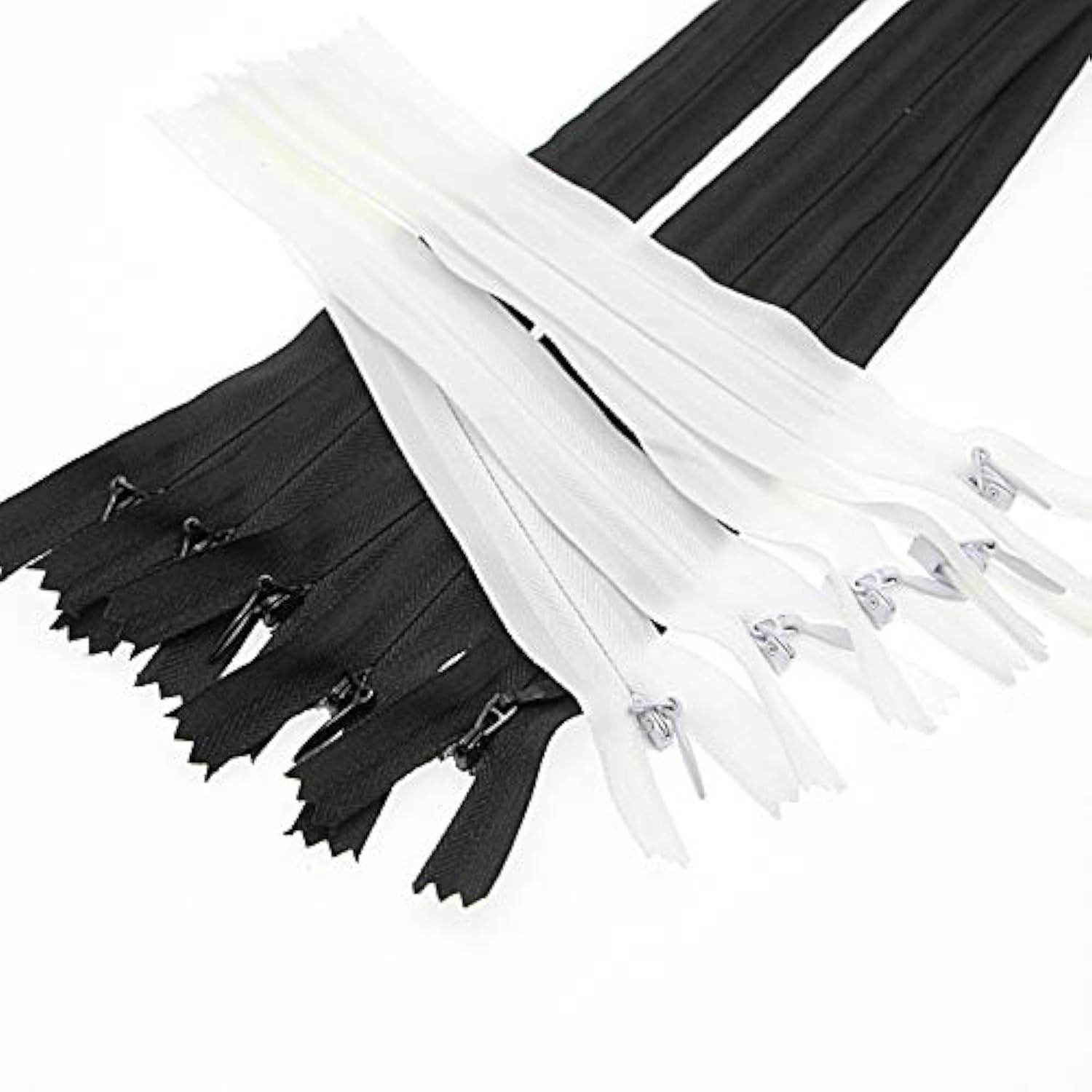 6" Invisible Nylon Zipper For Diy Tailor Sewing Craft 10 Pcs/Pack (Bla