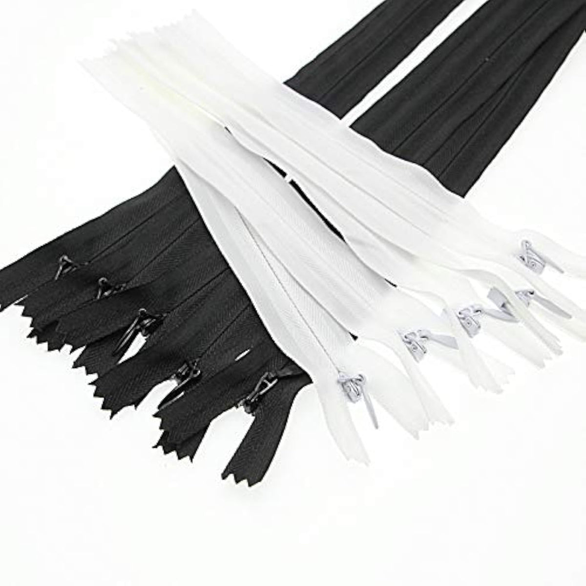 6" Invisible Nylon Zipper For Diy Tailor Sewing Craft 10 Pcs/Pack (Bla