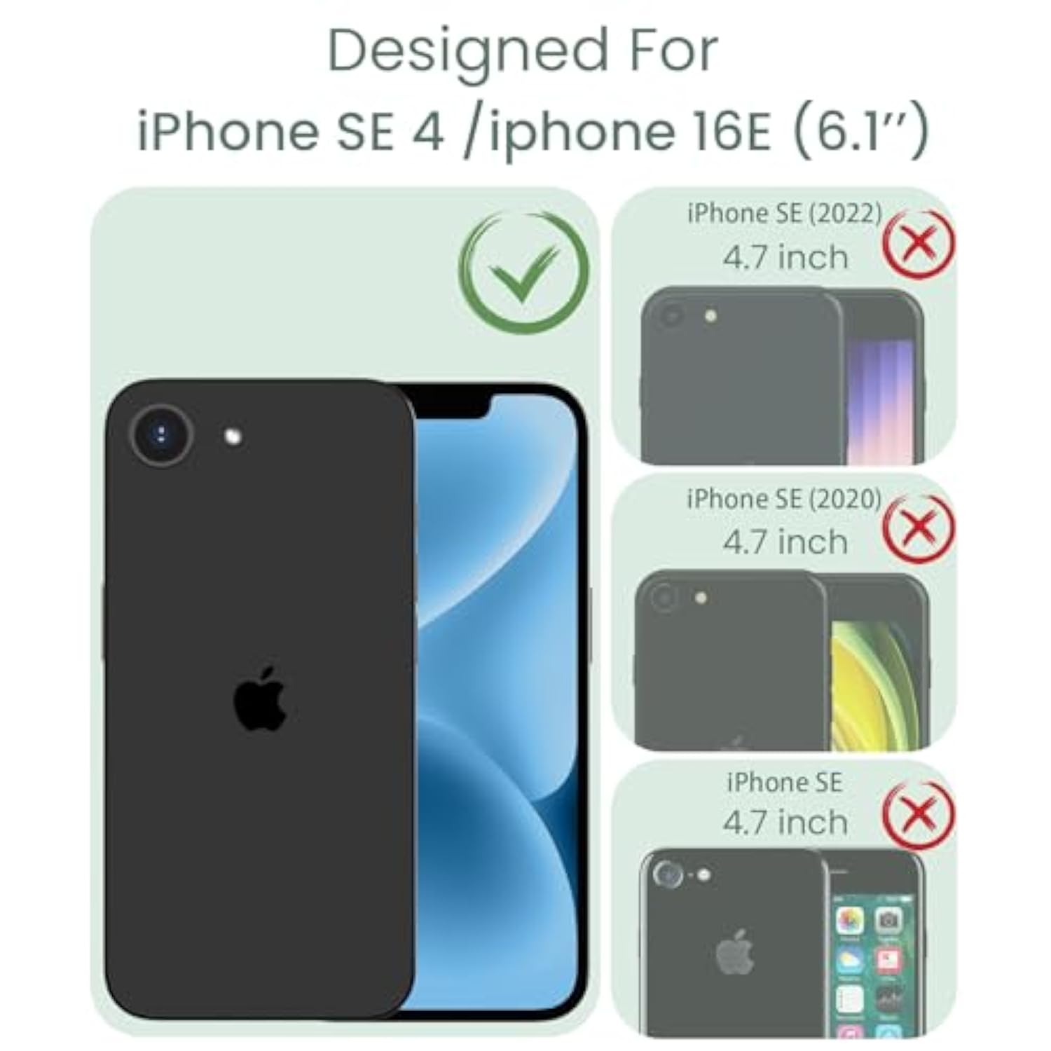 For Iphone 16E Case+Tempered Glass Screen Protector, [ Grade Protective] Slim Soft Tpu & Hard Pc,Girls Women Crystal Clear Flower Pattern Cover For Iphone Se 4Rd Gen 2025-Magnolia