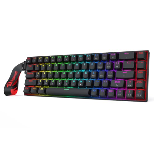 K631 He Rapid Trigger Rgb Gaming Keyboard, 68 Keys Wired Mechanical Keyboard W/Hyper-Fast Actuation, Hall Effect 8K Polling Magnetic Switch, Actuation Point Adjustable, Strap Version
