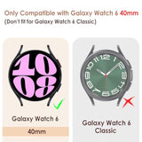 5 Pack Bling Screen Protector Case Compatible With Samsung Galaxy Watch 6 40Mm 2023, Hd Full Protection Bumper Case Cover Compatible With Galaxy Watch 6 40Mm,Black,Silver,Blue,Rose Pink,Gold
