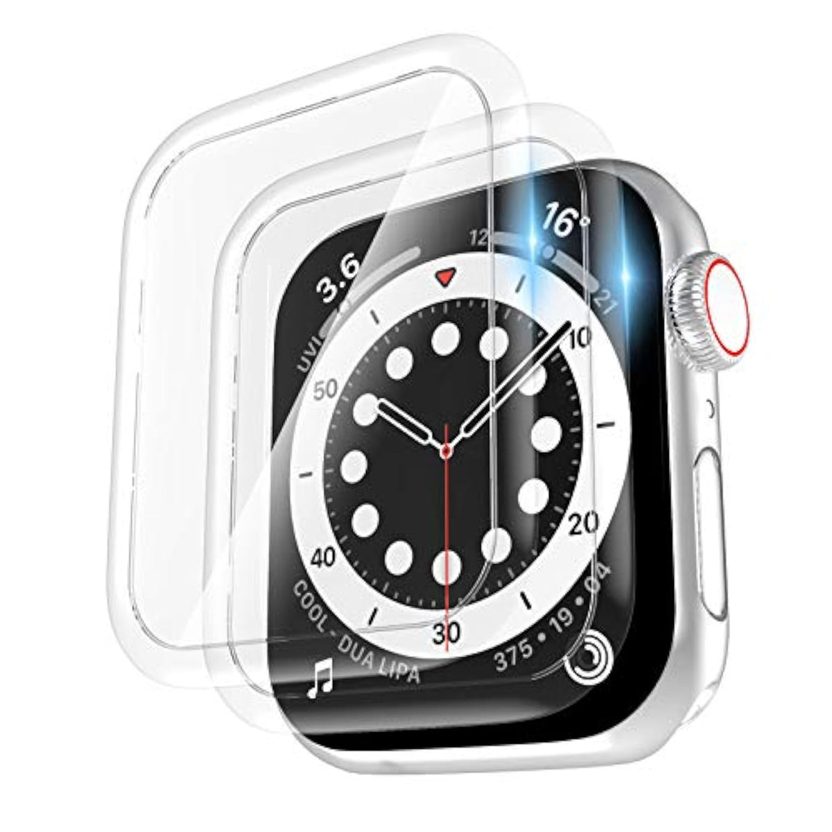 [2 Pack] Tempered Glass Screen Protector 44Mm Compatible For Apple Watch Series 6/Se3/5/4, Full Coverage Waterproof 3D Curved Edge Anti-Scratch Bubble Free Hd Clear Screen Film For Iwatch Accessories(44Mm)