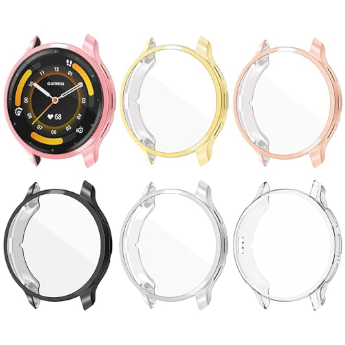 6 Pack Watch Screen Protector For Garmin Venu3S 41Mm, Soft Tpu Case Full Protective Cover Flexible Bumper For Garmin Venu3S Smart Watch