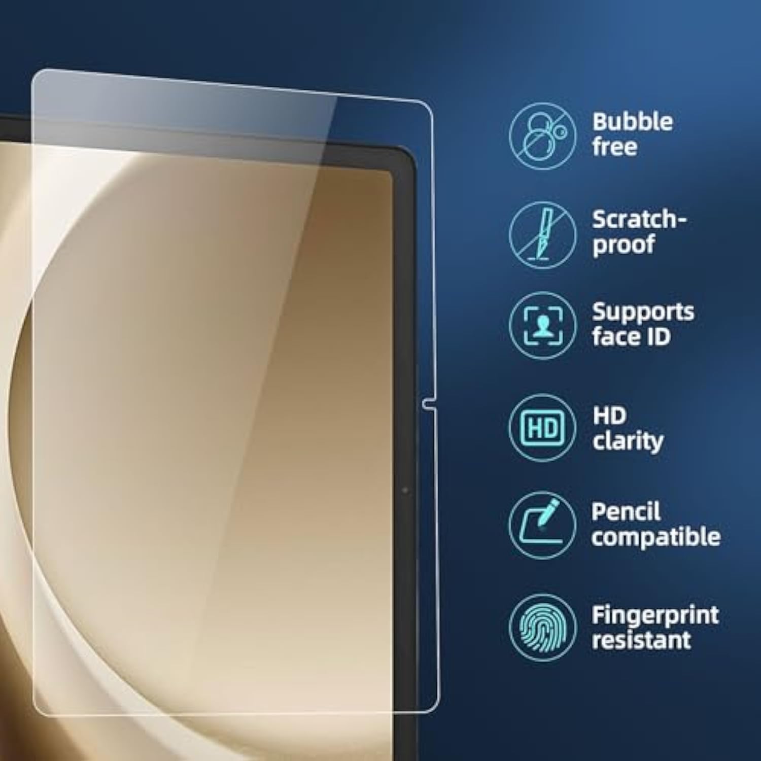 2 Pack Samsung Galaxy Tab A9 Plus 11 Inch Tempered Glass Screen Protector