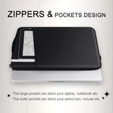 Laptop Sleeve Case For 2025-2023 Macbook Air 15.3 Inches M4 M3 M2 Chip A3241 A3114 A2941 Polyester With Stainless Steel Zipper Handbag Portable Carrying Accessories (Black)