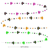 Halloween Witch Hat Garland Orange Purple Black Green Paper Banner Streamers