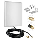 Outdoor 15Dbi Dual Band Wifi 2.4Ghz 5Ghz 5.8Ghz Long-Range Directional Panel Antenna With 10Ft Cable For Wifi Router Wireless Network Card Security Ip Camera Video Surveillance Monitor,