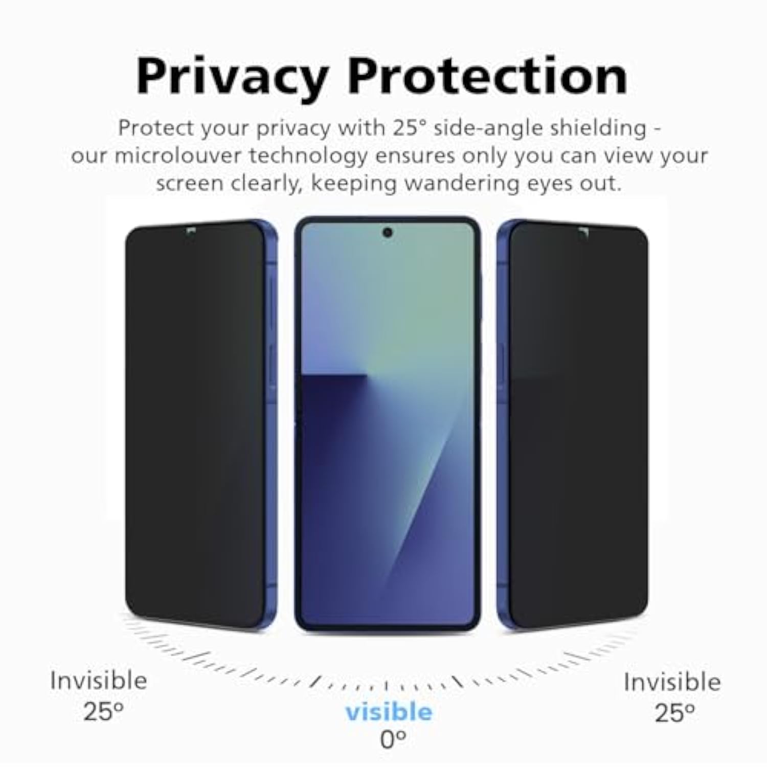 4 Pack For Samsung Galaxy Z Flip 7 Privacy Screen Protector [25° Anti Spy] 2 Inside + 2 Front Tpu Films, Self-Healing, Easy Install With Alignment Jig, Case Friendly, 3H Hardness