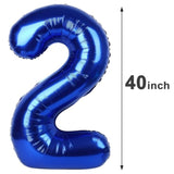 40 Inch Night Blue Number Balloon for Birthday Anniversary Graduation and Party