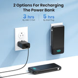 Portable Charger For Iphone With Built In Cables And Wall Plug,Upgraded 13800Mah Fast Charging Usb C Power Bank,4 Outputs Travel Essential Battery Pack Compatible With Iphone 16/15/14,Samsung,Android