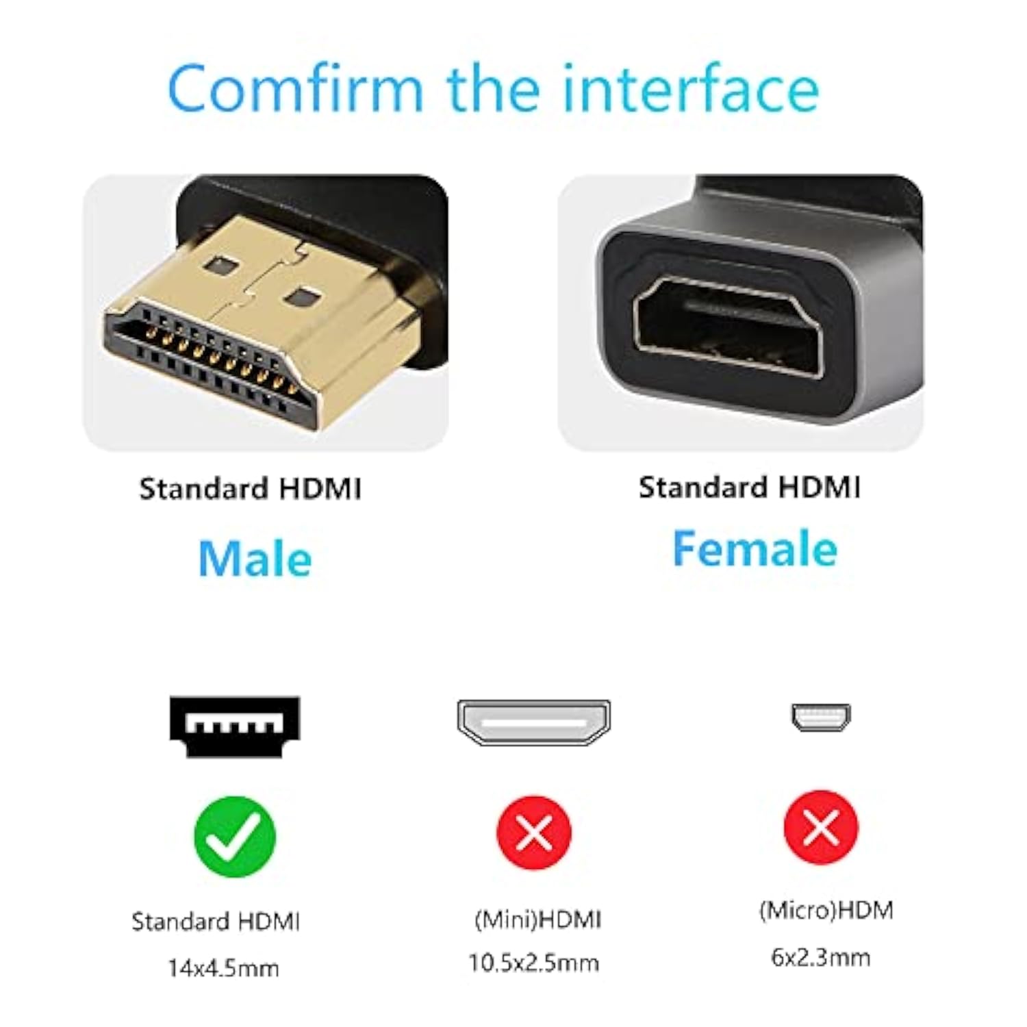 90 Degree Hdmi Adapter, Gold-Plated Connectors, Supports 4K@60Hz, Wide Compati