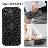 Compatible With Iphone 16 Pro Max Case With Finger Strap, Cheetah Print Shockproof Soft Tpu Protective Cover For Women Girls, Slim Anti Scratch Case For Iphone 16 Pro Max 6.9 Inch, Black