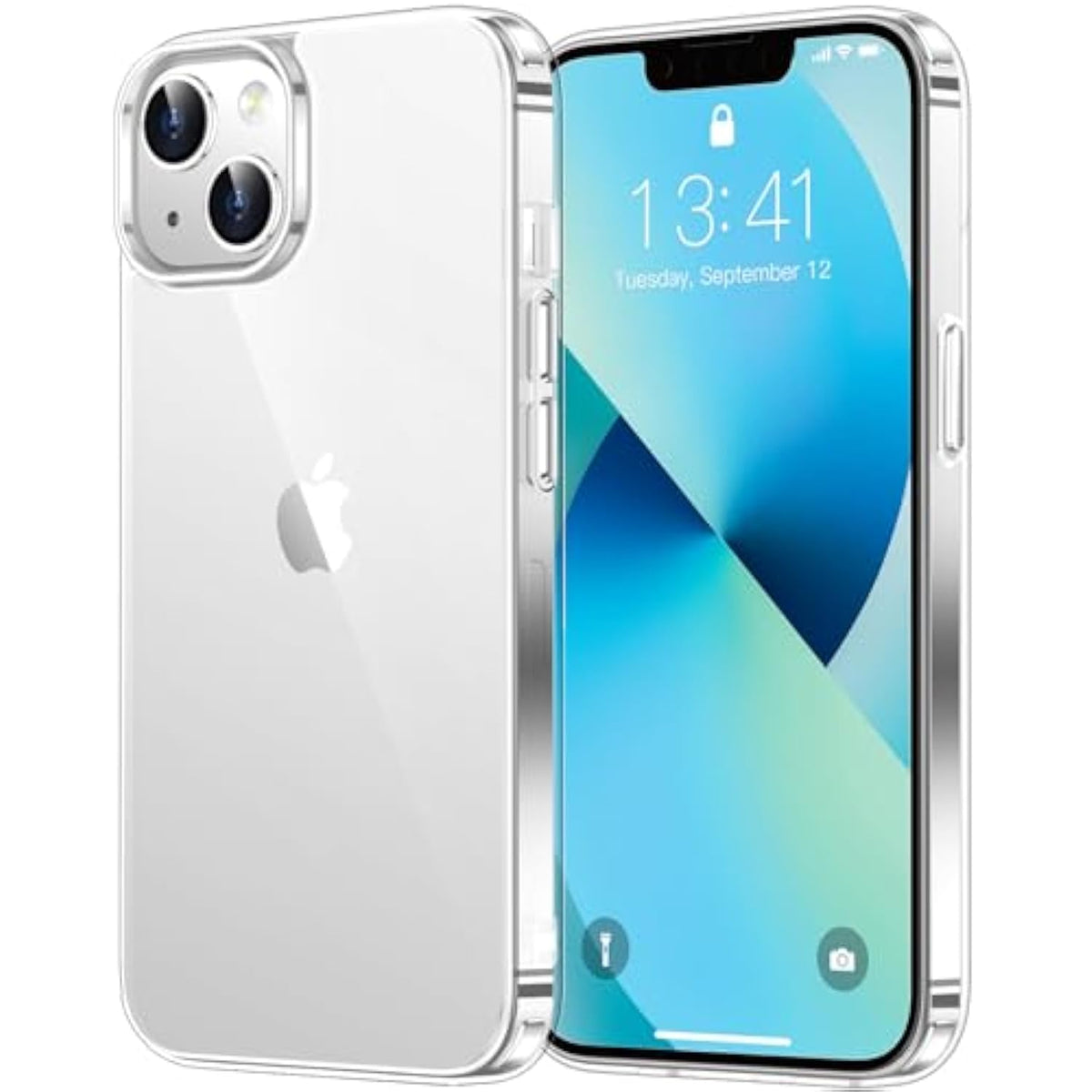 Deigned For Iphone 13 Case/Iphone 14 Case,[Not Yellowing] [Military Grade Protection] Slim Shockproof Cell Phone Home Button Stickers, Clear