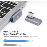90 Degree Usb 3.0 Adapter, Up & Down Left Angle / 180 Degree Usb A Male To Fem