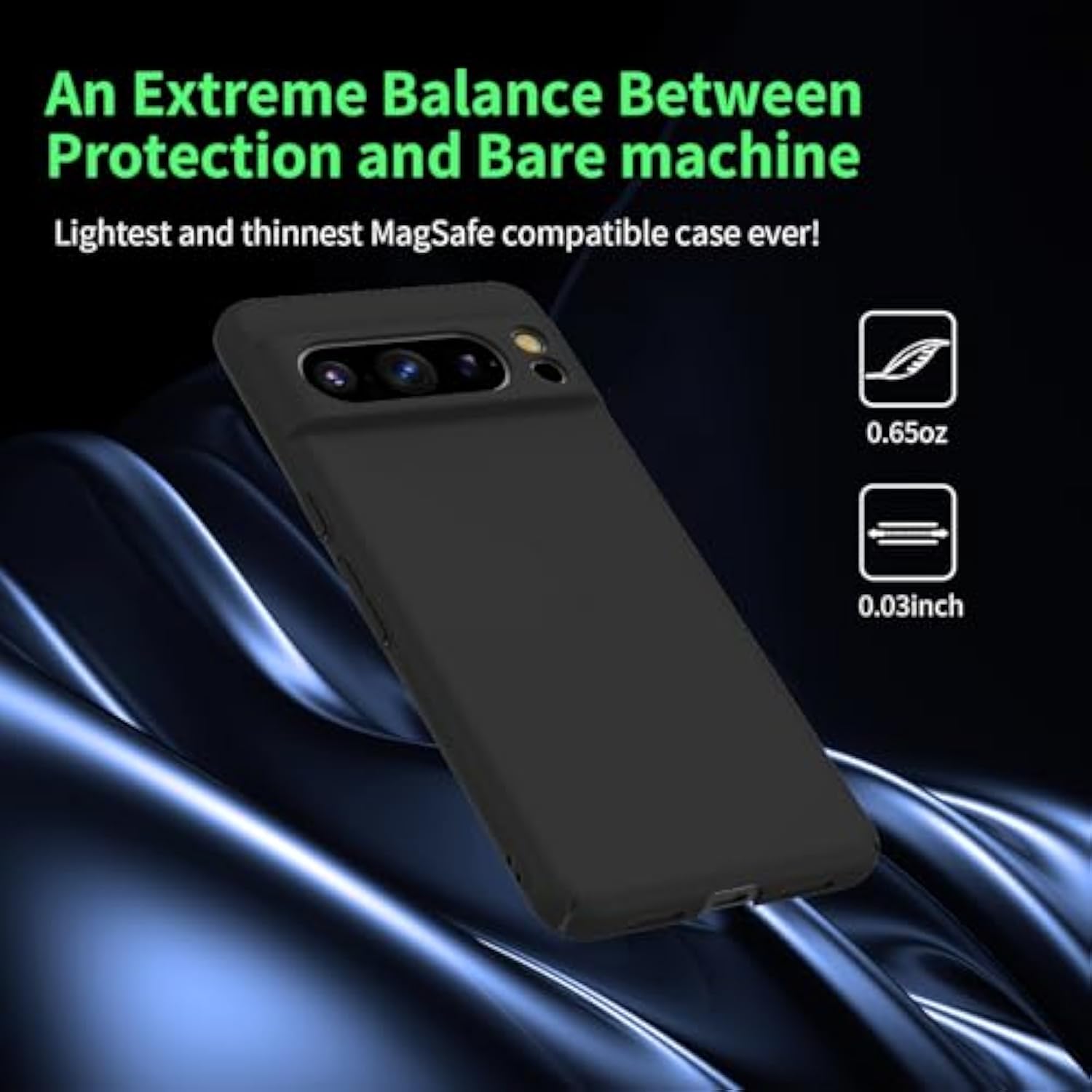 Magnetic Slim Case Fit For Google Pixel 10 Pro Xl Case(2025)[Compatible With Pixelsnap/Magsafe] Ultra-Thin Lightweight Durable Minimalist Matte Hard Cover Shockproof Non Slip Ring-Black