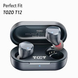 Silicone Ear Tips For Tozo T12, Replacement Eartips Earbuds Earpads (Gray,S/M/L)