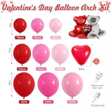 Valentines Day Balloon Arch Garland Kit Pink Red Balloons Red Heart Balloons for Valentine's Day Anniversary Mothers Day Wedding Engagement Party