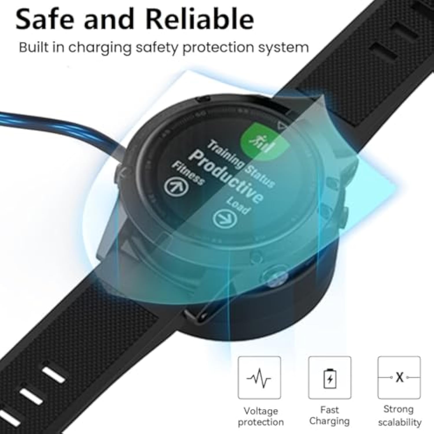 Compatible For Garmin Tactix 8/Tactix 7/Tactix Charlie/Tactix Delta Charger Charging Stand, Charging Dock Station Cradle Holder Accessory With 1M Usb Cable For Garmin Tactix 8 Smartwatch