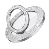 Magnetic Bling Phone Ring Holder for MagSafe - 360° Rotation, Glitter Silver