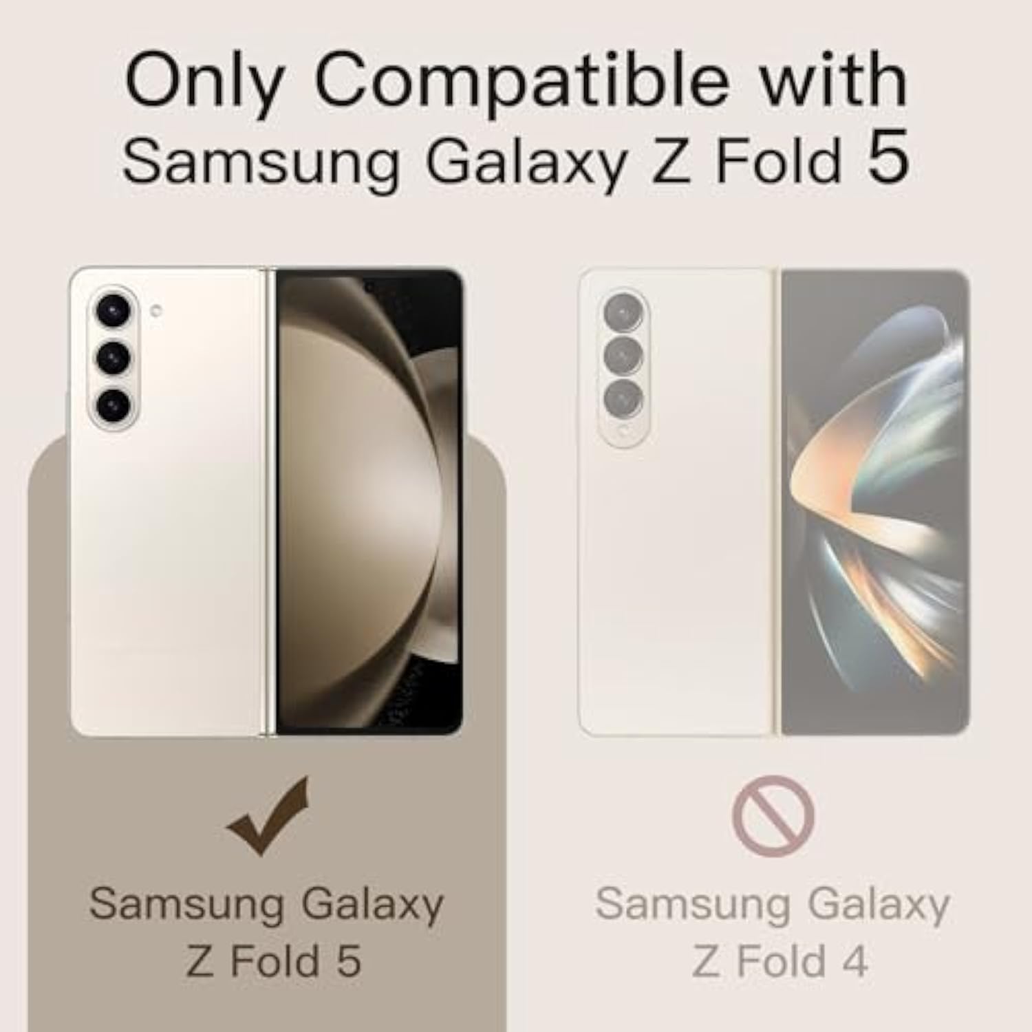 JETech Front Screen Protector for Samsung Galaxy Z Fold 5, Tempered Glass Film with Easy Installation Tool, Case-Friendly, HD Clear, 3-Pack