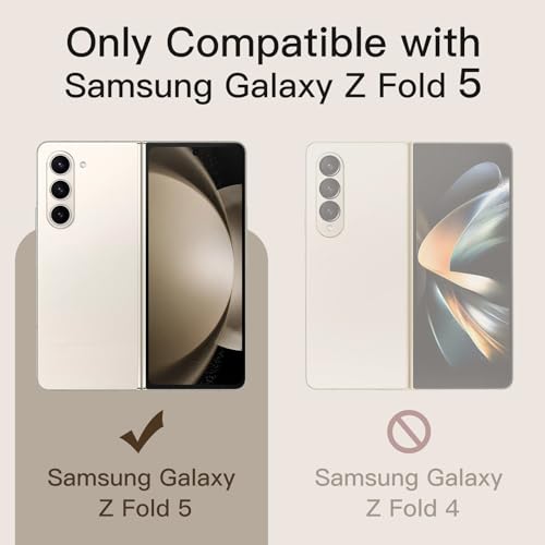 Front Privacy Screen Protector For Samsung Galaxy Z Fold 5, Anti-Spy Tempered Glass Film With Easy Installation Tool, Case-Friendly, 2-Pack