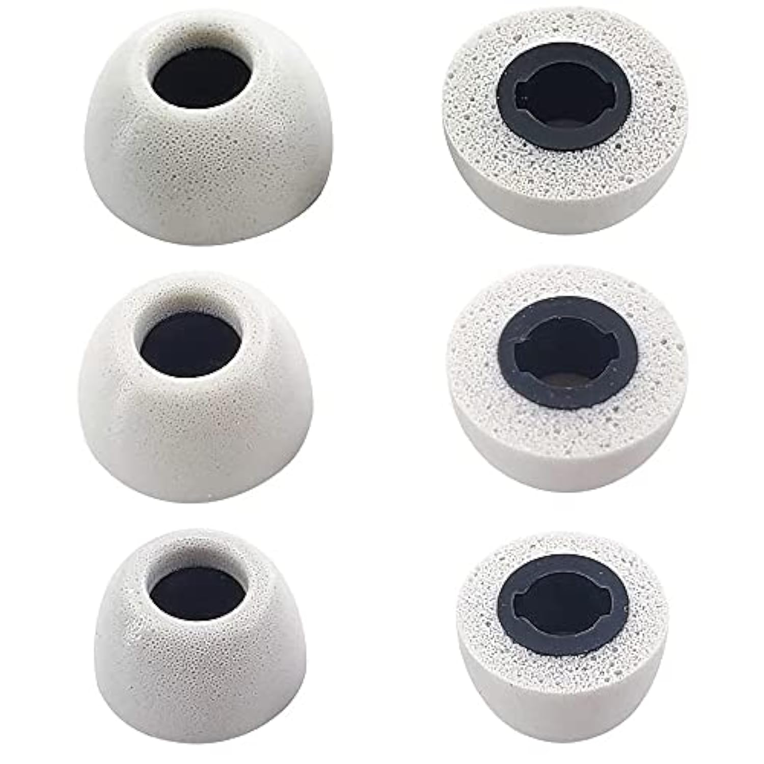 Memory Foam Ear Tips Compatible With Beats Studio Buds Foam Tips Eartips,Upgrate Design,S/M/L 3 Pairs White (Studio Buds Fw)
