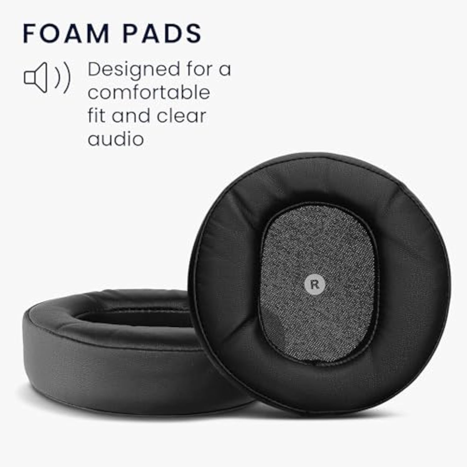 kwmobile Ear Pads Compatible with Audeze Maxwell Wireless Earpads - 2X Replacement for Headphones - Black