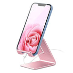 Phone Stand, Aluminum Phone Holder For Iphone 16 15 14 13 12 11 X 8 7 6 Plus 5, Samsung, Huawei, Suitable For All Smartphones, Adding A Touch Of Style To Your Office Decor, Rose Gold