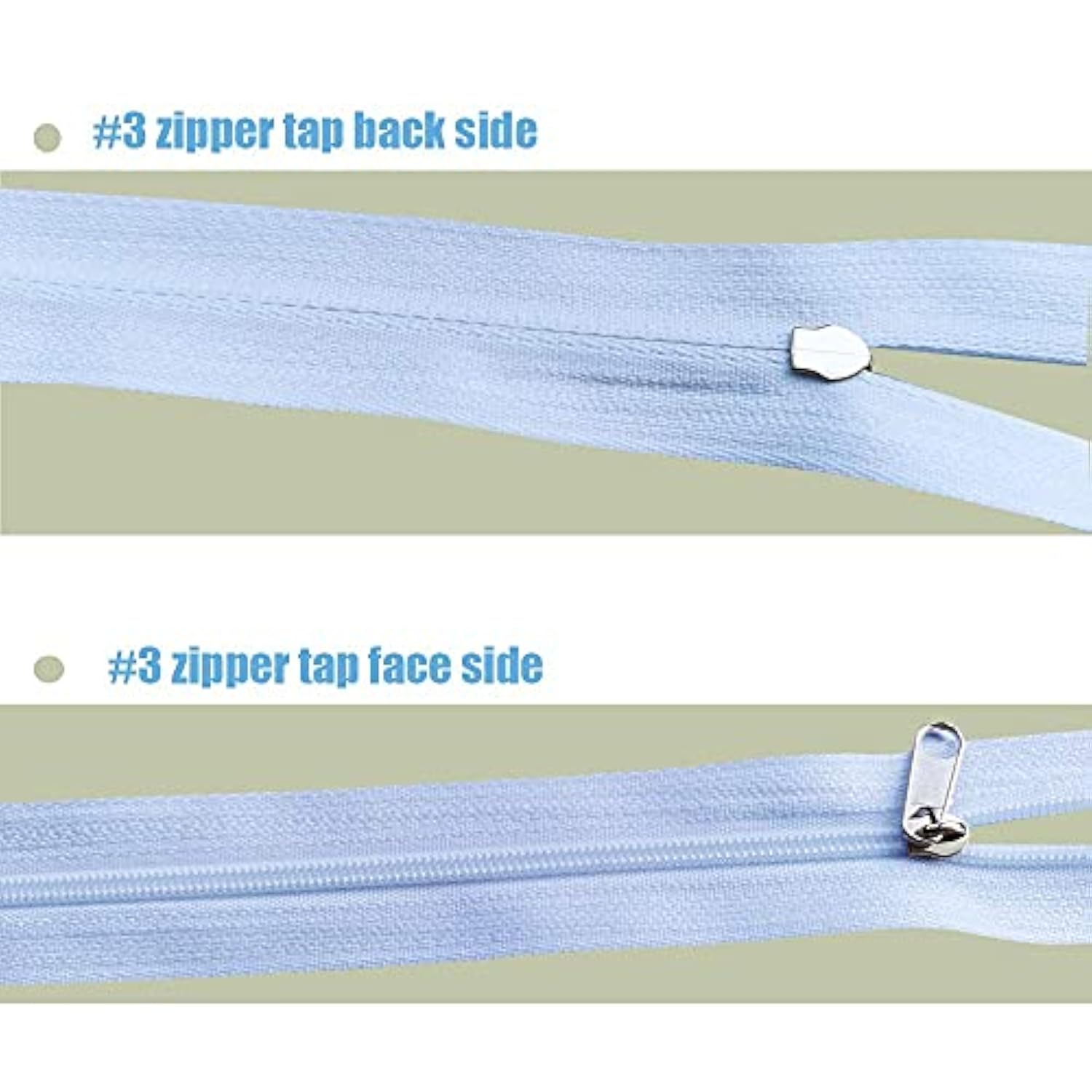 Zipper 10 Yards #3 Zipper Repair Kit White Zipper Roll For Sewing Nylo