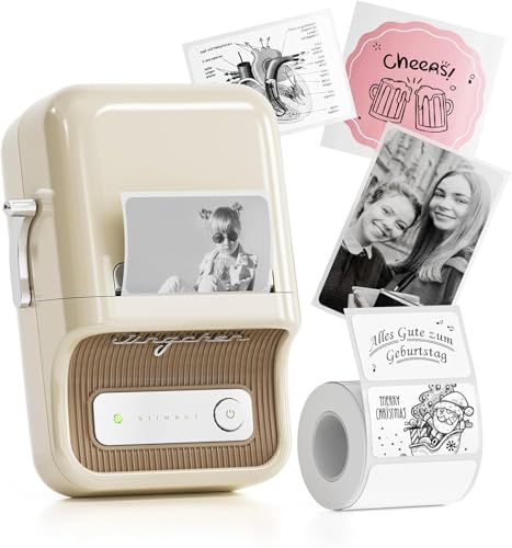 B21 Label Maker, 2 Inch Portable Thermal Label Printer, Label Maker Machine With Tape, Compatible With Android, Ios & Pc,Labeling For Home Storage Office And Small Business,Off-White