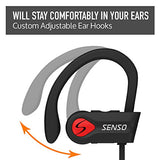 Bluetooth Headphones, Best Wireless Sports Earphones w/Mic IPX7 Waterproof HD Stereo Sweatproof Earbuds for Gym Running Workout 8 Hour Battery Noise