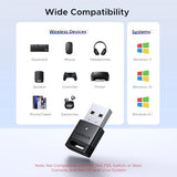 Usb Bluetooth Adapter For Pc Bluetooth 5.4 Dongle Receiver Edr & Ble, Plug & Play Supports Windows 11/10/8.1, For Desktop, Laptop, Headphone,Keyboard,Mouse, Speakers,Printer