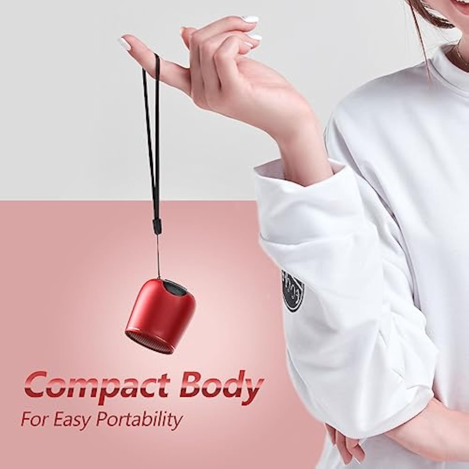 Small Bluetooth Speaker, Waterproof Mini Portable Wireless Speaker, Punchy Bass Rich Audio Stereo Pairing, Handheld Pocket Size, Built In Mic For Hiking Biking Gift Laptop Tablet (Red)