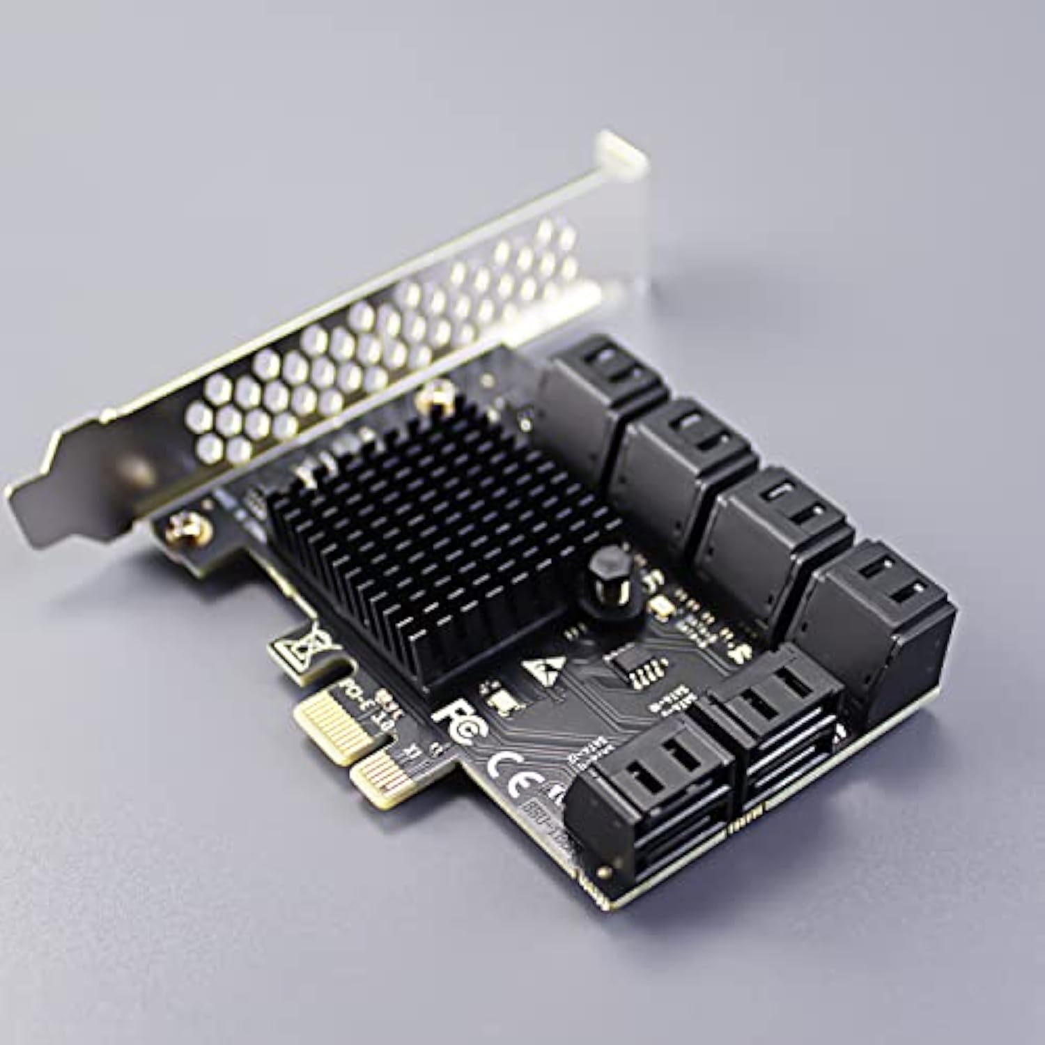 12 Ports Pcie Sata Expansion Card, Including Sata Cables And 1:5 Sata Splitter