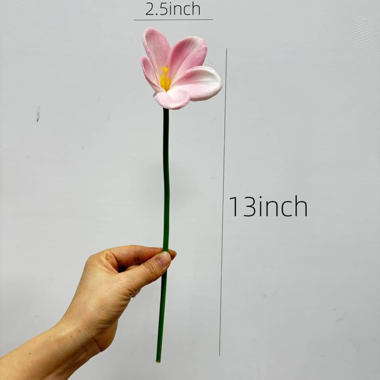 10 Pc White Artificial Plumeria Flowers With Stems,13Inch Real Touch Lifelike Frangipani Fake Flower Bouquets For Home Office Wedding Engagement Party Spring Flowers Decor