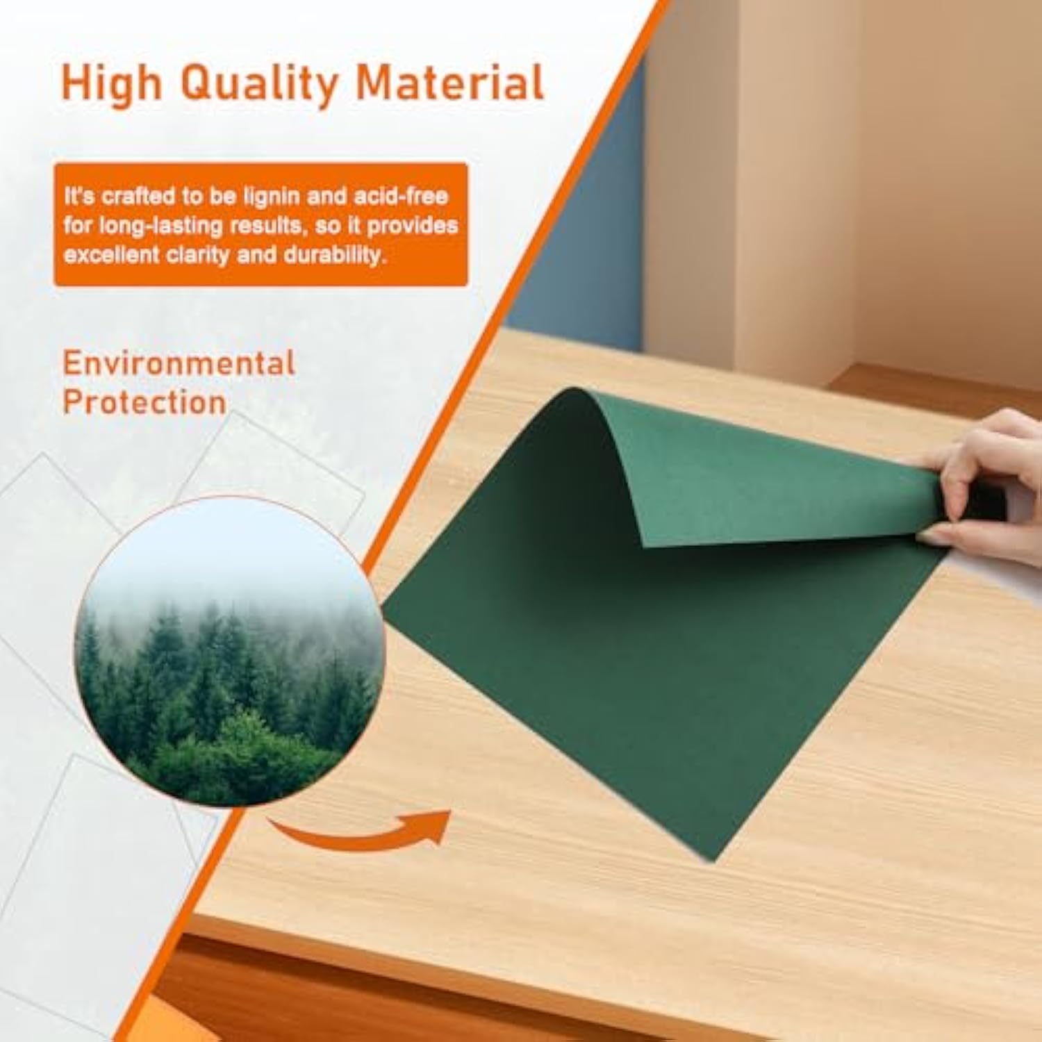 100 Sheets Dark Green Cardstock 8.5 X 11 Crafts Paper, 80Lb Premium Christmas Green Card Stock For Diy Cards Making, Wedding Invitations, Thank You Cards, Certificates, Party