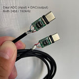 Usb Type C Stereo Aux Cable Dual Adc And Dac Cores 192Khz/24Bit Support Line In And Out Easy For Hd Streaming Audio Transfer (Not For Charging Nor Data Transfer)