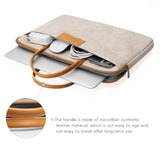 Protective Laptop Sleeve Compatible With Macbook Air 15 Inch M3 M2 / Pro 16 Inch 2024-2019 M4 M3 M2 M1, 15.4-15.6-16.2 Inch Notebook With 2 Pockets&Handle&Belt (Apricot, 16Inch)