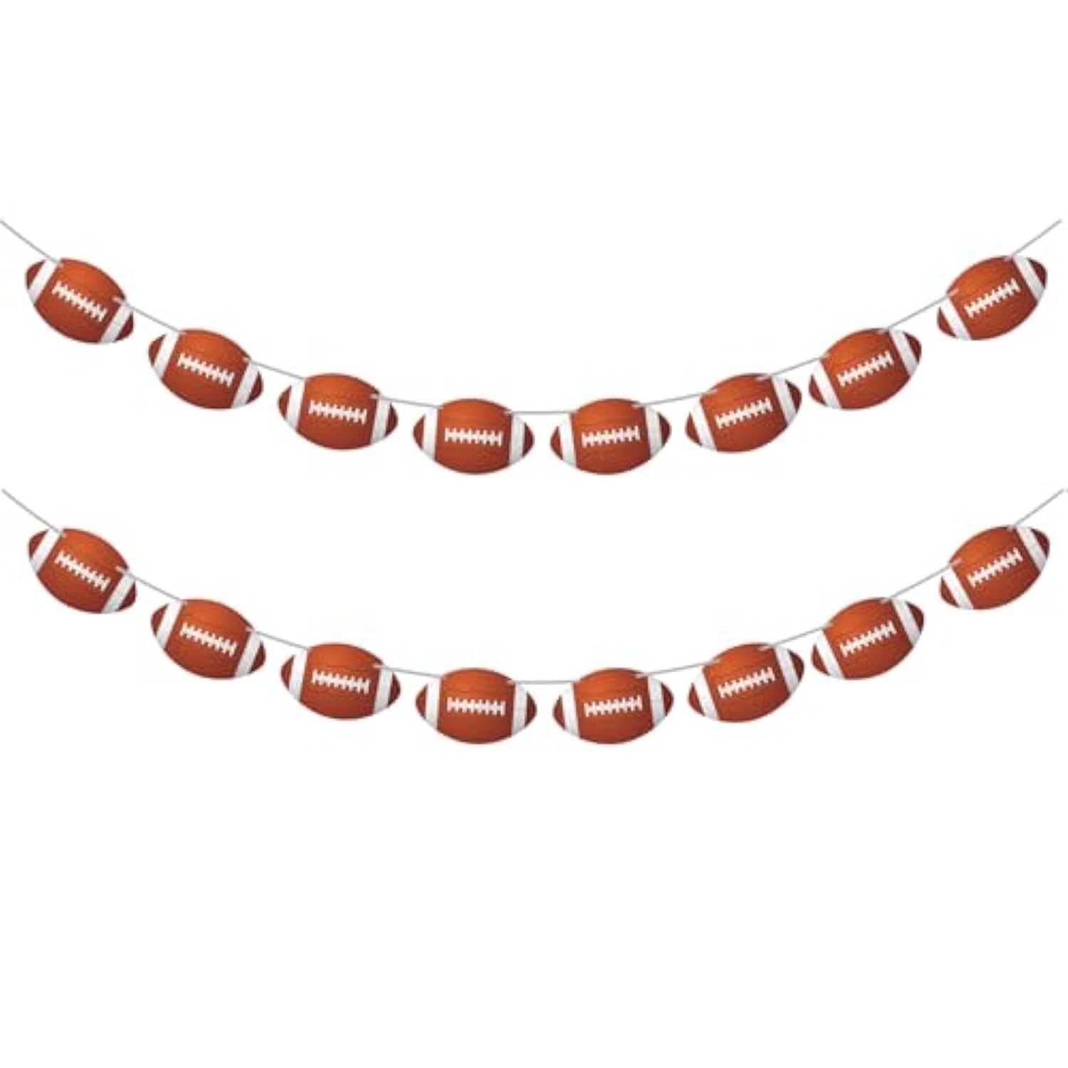 2Pcs Football Party Decorations Football Banner Assembled Football Garland Paper Cutouts Football Party Banners For Football Decorations For Football Classroom Decor Sports Theme Birthday Office Party